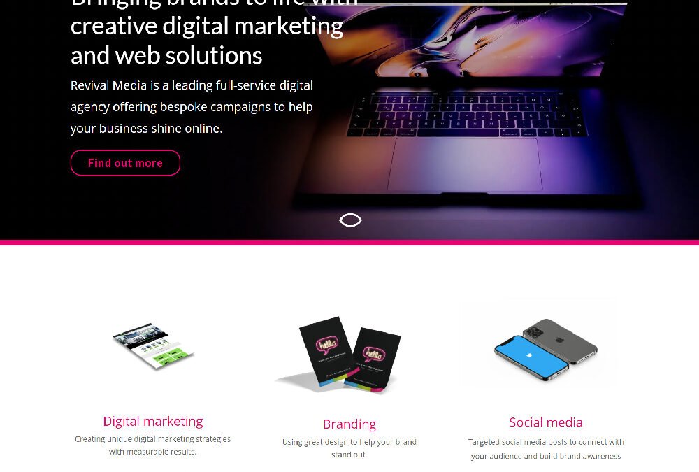 Website creation for digital agency